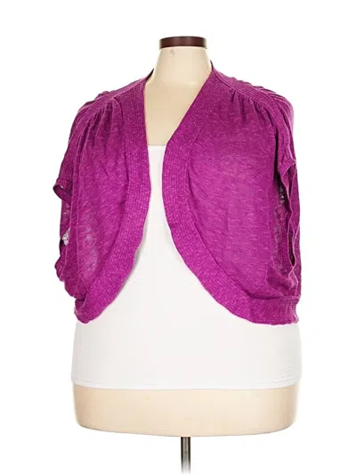 Pre-owned Lane Bryant Cardigan Sweater In Purple