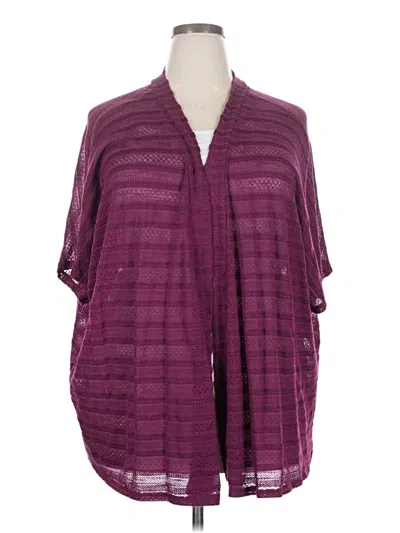 Pre-owned Lane Bryant Cardigan Sweater In Purple
