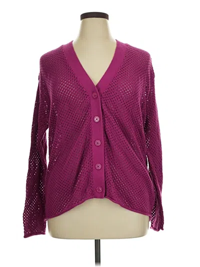 Pre-owned Lane Bryant Cardigan Sweater In Purple