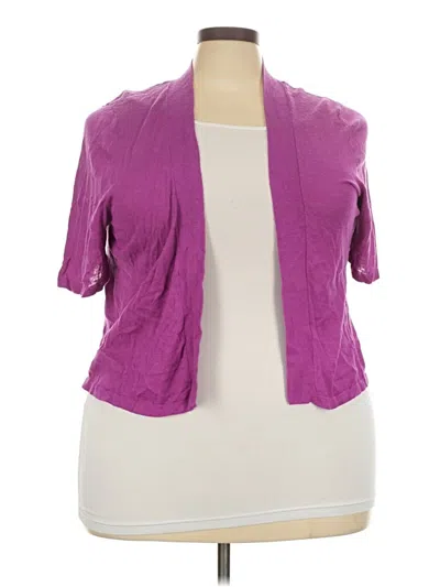 Pre-owned Lane Bryant Cardigan Sweater In Purple