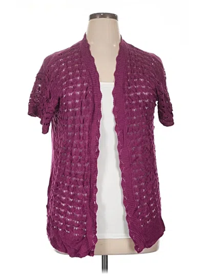 Pre-owned Lane Bryant Cardigan Sweater In Purple