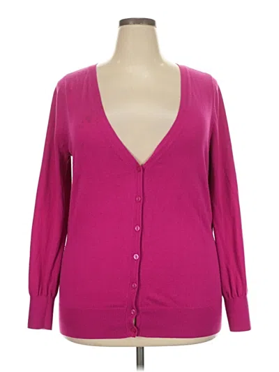 Pre-owned Lane Bryant Cardigan Sweater In Purple