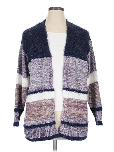 Pre-owned Lane Bryant Cardigan Sweater In Purple