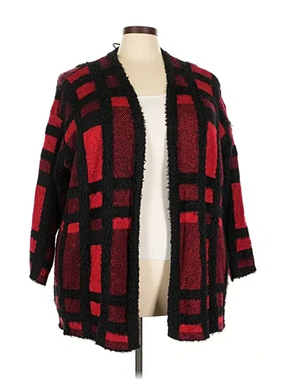 Pre-owned Lane Bryant Cardigan Sweater In Red