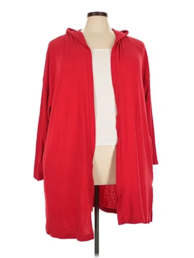 Pre-owned Lane Bryant Cardigan Sweater In Red