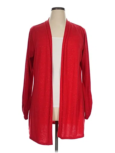 Pre-owned Lane Bryant Cardigan Sweater In Red