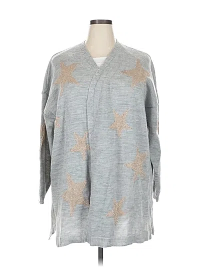 Pre-owned Lane Bryant Cardigan Sweater In Silver