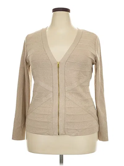 Pre-owned Lane Bryant Cardigan Sweater In Tan