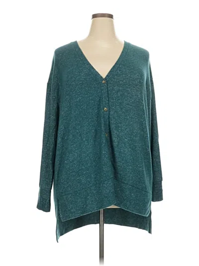 Pre-owned Lane Bryant Cardigan Sweater In Teal