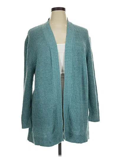 Pre-owned Lane Bryant Cardigan Sweater In Teal