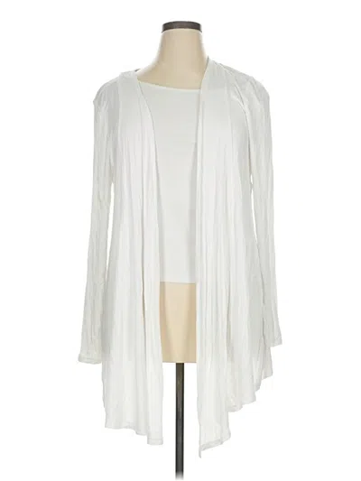 Pre-owned Lane Bryant Cardigan Sweater In White