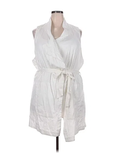 Pre-owned Lane Bryant Cardigan Sweater In White