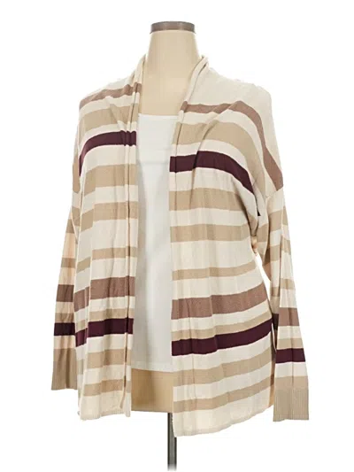 Pre-owned Lane Bryant Cardigan Sweater In White