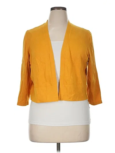 Pre-owned Lane Bryant Cardigan Sweater In Yellow
