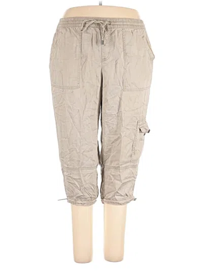Pre-owned Lane Bryant Cargo Pants In Tan