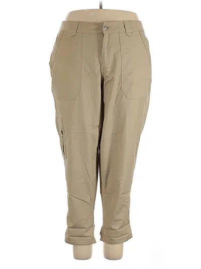 Pre-owned Lane Bryant Cargo Pants In Tan