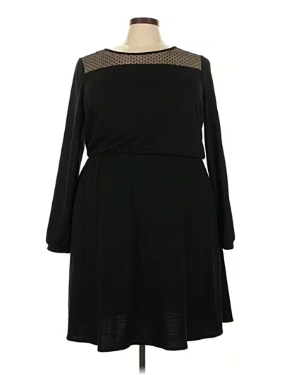 Pre-owned Lane Bryant Casual Dress In Black