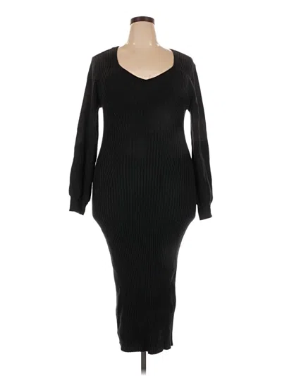 Pre-owned Lane Bryant Casual Dress In Black