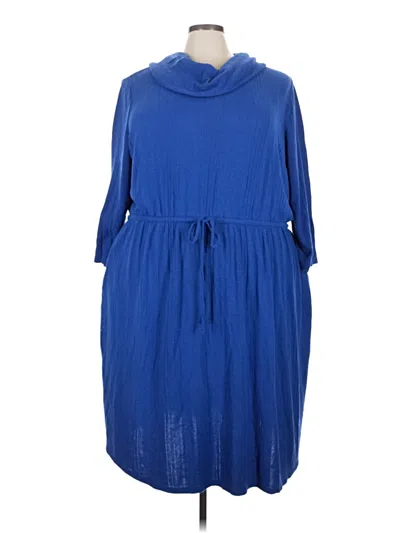 Pre-owned Lane Bryant Casual Dress In Blue