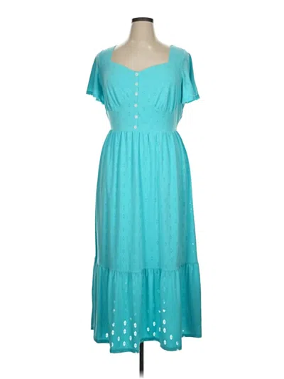Pre-owned Lane Bryant Casual Dress In Blue