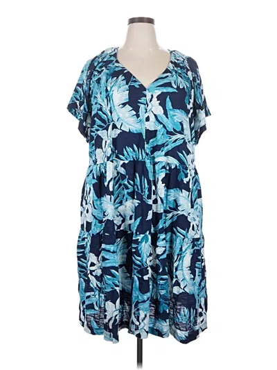 Pre-owned Lane Bryant Casual Dress In Blue