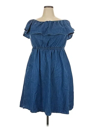 Pre-owned Lane Bryant Casual Dress In Blue