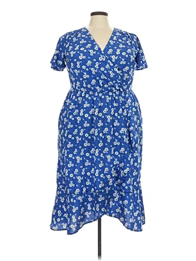 Pre-owned Lane Bryant Casual Dress In Blue