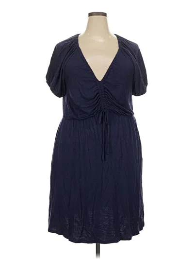 Pre-owned Lane Bryant Casual Dress In Blue