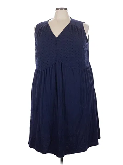 Pre-owned Lane Bryant Casual Dress In Blue