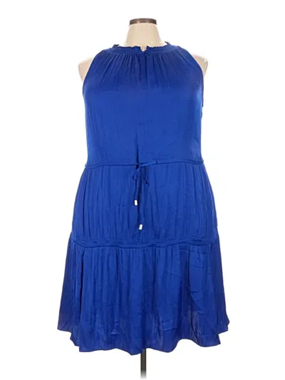 Pre-owned Lane Bryant Casual Dress In Blue
