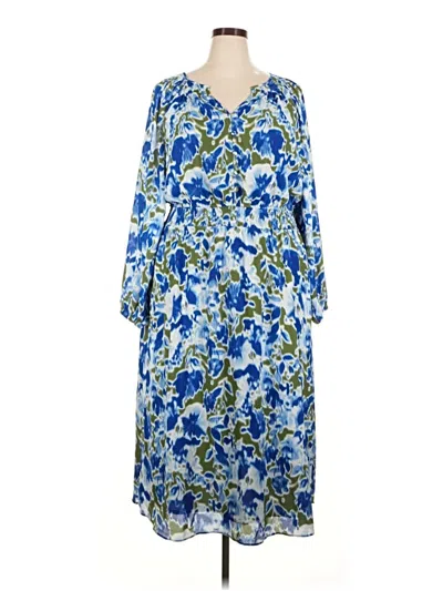 Pre-owned Lane Bryant Casual Dress In Blue