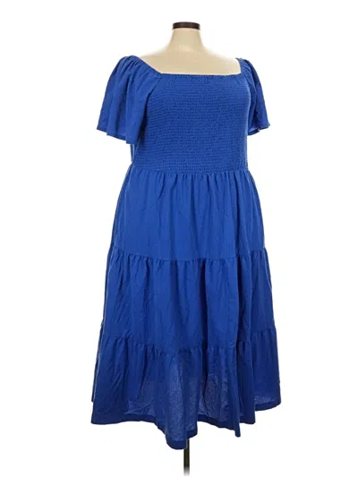 Pre-owned Lane Bryant Casual Dress In Blue