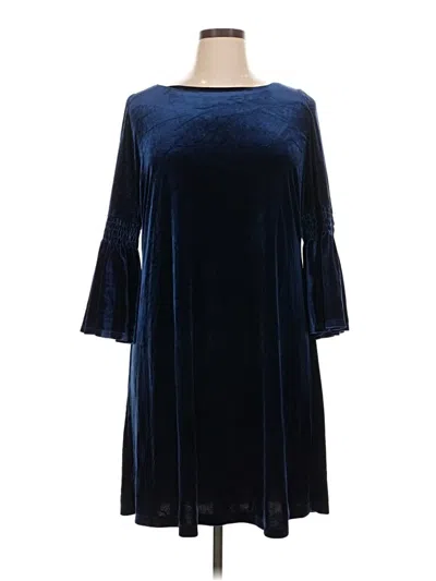 Pre-owned Lane Bryant Casual Dress In Blue