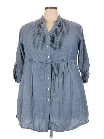 Pre-owned Lane Bryant Casual Dress In Blue