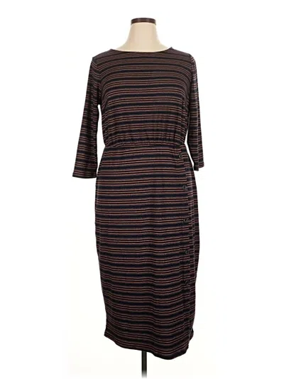 Pre-owned Lane Bryant Casual Dress In Brown
