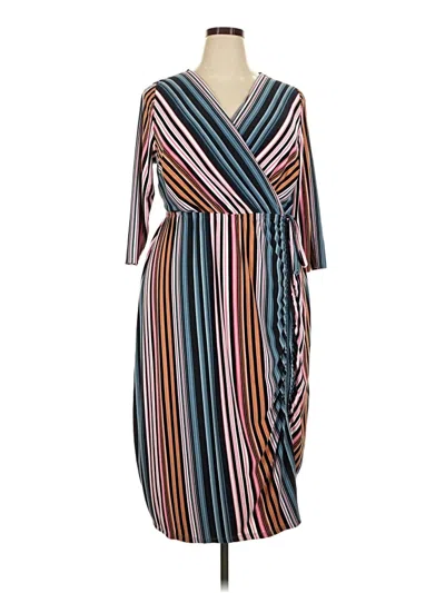 Lane Bryant Casual Dress In Brown