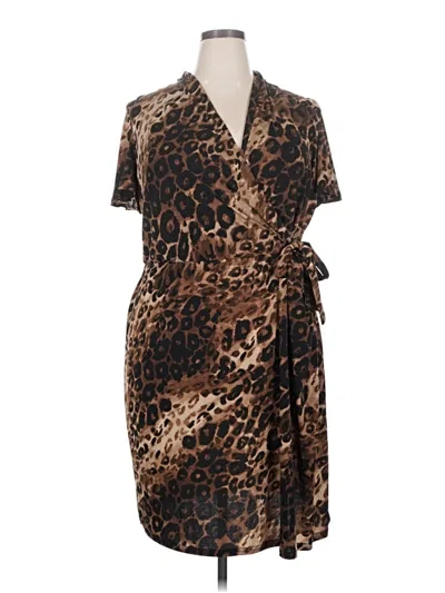 Pre-owned Lane Bryant Casual Dress In Brown