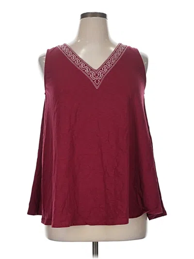 Pre-owned Lane Bryant Casual Dress In Burgundy