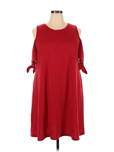 Pre-owned Lane Bryant Casual Dress In Burgundy