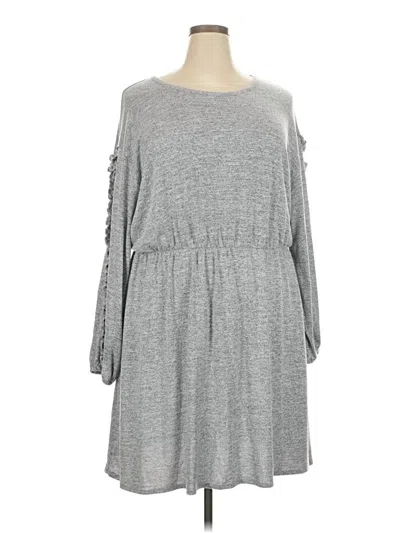 Pre-owned Lane Bryant Casual Dress In Gray