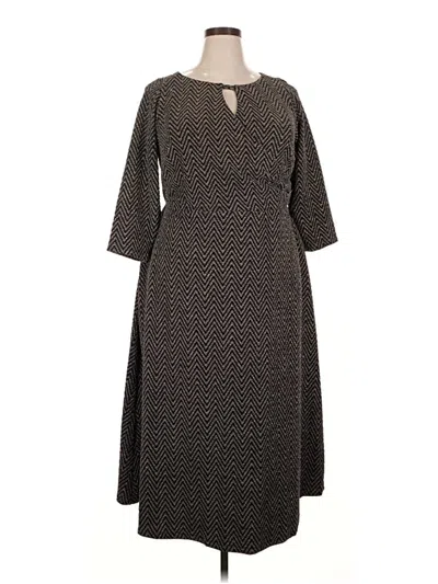 Pre-owned Lane Bryant Casual Dress In Gray