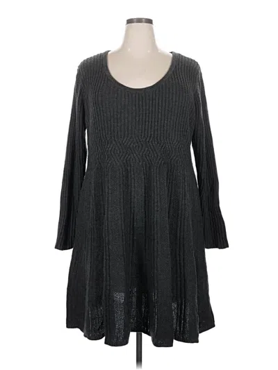 Pre-owned Lane Bryant Casual Dress In Gray
