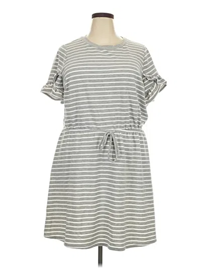 Pre-owned Lane Bryant Casual Dress In Gray