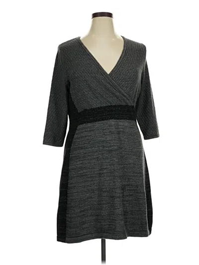 Pre-owned Lane Bryant Casual Dress In Gray