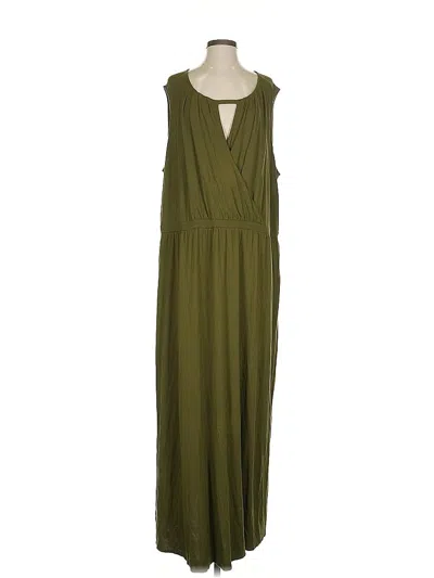 Pre-owned Lane Bryant Casual Dress In Green