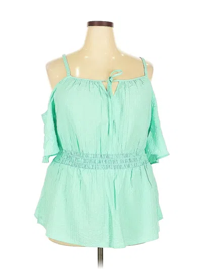 Pre-owned Lane Bryant Casual Dress In Green