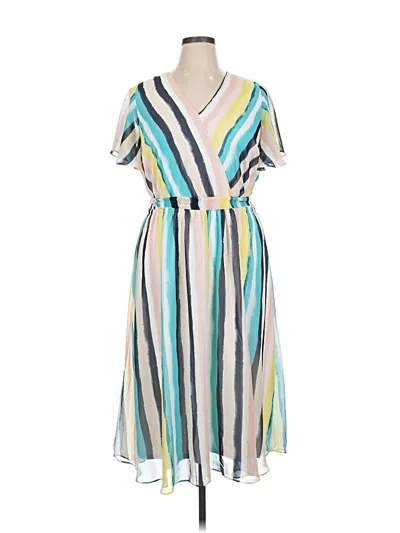 Pre-owned Lane Bryant Casual Dress In Green