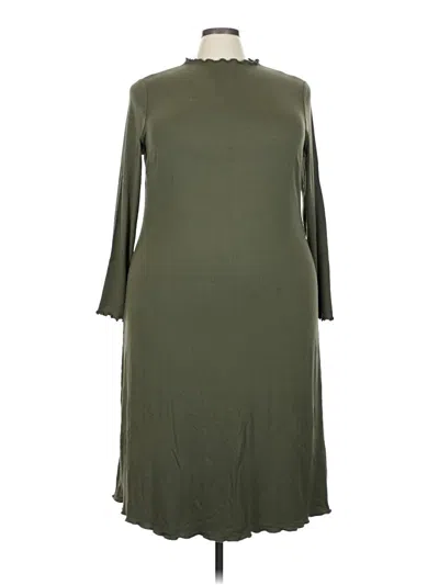 Pre-owned Lane Bryant Casual Dress In Green
