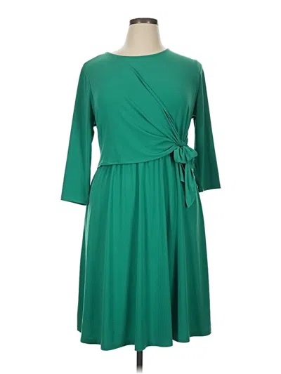 Pre-owned Lane Bryant Casual Dress In Green