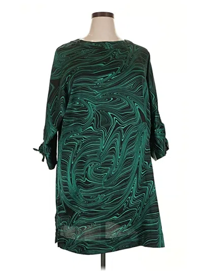 Pre-owned Lane Bryant Casual Dress In Green
